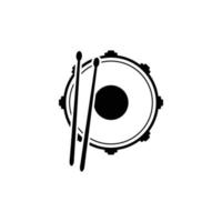 Trommel-Logo-Icon-Design-Vorlage vektor