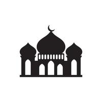 Moschee-Logo-Icon-Design-Vorlagenvektor vektor