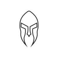 spartanischer Helm-Logo-Icon-Design-Vorlage vektor