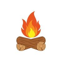 Lagerfeuer-Logo-Icon-Design-Vorlagenvektor vektor