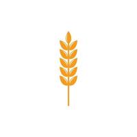 Weizen- und Reis-Symbol-Logo-Design-Vorlage vektor