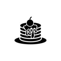 Pfannkuchen-Logo-Icon-Design-Vorlagenvektor vektor
