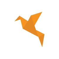 Origami-Vogel-Logo-Symbol-Design-Vorlagenvektor vektor