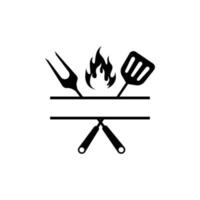 BBQ-Grill-Icon-Design-Vorlagenvektor vektor