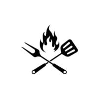 BBQ-Grill-Icon-Design-Vorlagenvektor