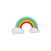 Regenbogen-Logo-Icon-Design-Vorlagenvektor vektor