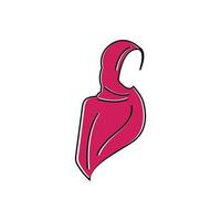 Hijab-Logo-Icon-Design-Vorlagenvektor vektor