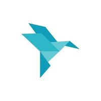 Origami-Vogel-Logo-Symbol-Design-Vorlagenvektor vektor