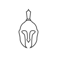 spartanischer Helm-Logo-Icon-Design-Vorlage vektor