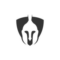 spartanischer Helm-Logo-Icon-Design-Vorlage vektor