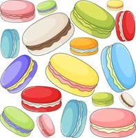 Macaron-Kekse in verschiedenen Farben vektor