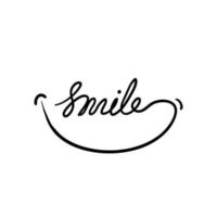 roligt leende ikon symbol känslor uttryckssymboler smiley face emoji med doodle handritad stil symbol för glad internationell dag av lycka världens leende dag vektor