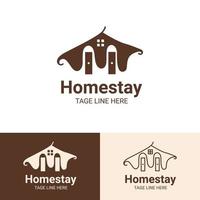 hemvistelse logotyp design vektor