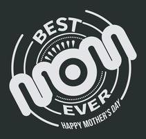 beste Mutter aller Zeiten glückliches Muttertags-T-Shirt-Design vektor