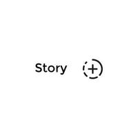 berättelse ikon vektor i cirkel stil. symbol för berättelser i sociala medier