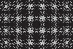 abstraktes geometrisches Blumenmuster. nahtlose Blumenhintergrund-Designvorlage. Kachelbare Vintage-Verzierung. graues monochromes stilvolles grafikdesign. vektor