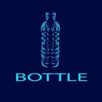 flask linje popkonst potrait logotyp färgglad design med mörk bakgrund. vektor illustration.