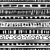 svart vit abstrakt handritad abstrakt sömlös upprepa ändlösa upprepa mönster. kan användas för kläder, textil, kort, inbjudningar, vykort, omslagspapper design och dekoration. bläckeffekt vektor