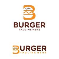 hamburgare logotyp vektor ikon illustration design