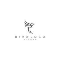fliegende Flügel Vogel Logo abstrakter Designvektor
