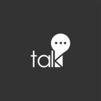 Talk-Logo-Vektor moderne Illustrationsgrafik vektor