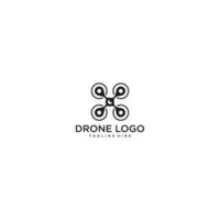 Drohnendesign im Zusammenhang mit dem Logo des Drohnenserviceunternehmens vektor