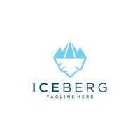 Eisberg-Vektor-Logo-Illustration isoliert auf weißem Hintergrund vektor