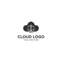 Cloud-Logo. Cloud-Computing-Vorlage. kreativ. internet global. Hochladen. Datentransfer. Webseite herunterladen. Technologie-Symbol. Netzwerksymbol. vektor