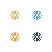 Krypto-Coin-Logo-Vorlage. Vektor-Symbol für digitales Geld, Blockkette, Finanzsymbol.