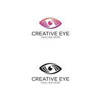 Auge-Logo-Design-Vektor-Vorlage. buntes Mediensymbol. kreatives Vision-Logo-Konzept. vektor