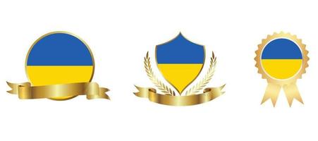 Ukraine-Flagge-Symbol. Web-Icon-Set. Icons Sammlung flach. einfache Vektorillustration. vektor