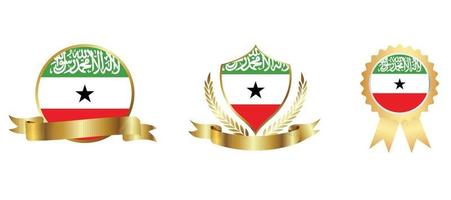 Somaliland-Flagge-Symbol. Web-Icon-Set. Icons Sammlung flach. einfache Vektorillustration. vektor