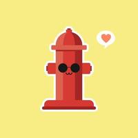 hydrant street pipe niedlich kawaii cartoon symbol vektor illustration rohr für die wasserversorgung und feuerlöschung.