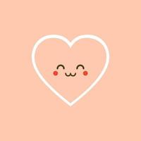 niedlicher satz von feiertags-valentinstag-lustiger zeichentrickfigur von emoji-herzen. vektorillustration des netten und kawaii-herzens. kunstdesign für valentinstaggrüße und karte, web, banner, liebessymbol vektor