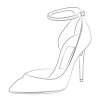 high heels schuhe skizzieren stype vektor design element, illustration