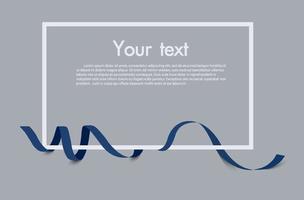 Rahmen und Rand des blauen Bandes, Vorlagenelemente für Jubiläumskarte, Präsentation oder Feierkarte, Vektordesign-Elementillustration. vektor