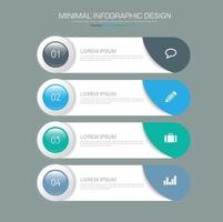 infografik-elemente mit geschäftssymbol auf vollfarbigem hintergrund prozess oder schritte und optionen arbeitsablaufdiagramme, vektordesignelement eps10 illustrationirh vektor