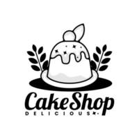 cake shop logotyp designmall vektor