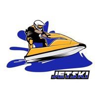 Jetski Illustration Symbol Logo Design Vektor