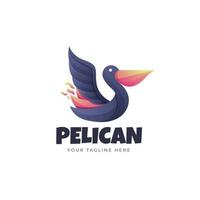 Pelikan-Logo-Template-Design vektor