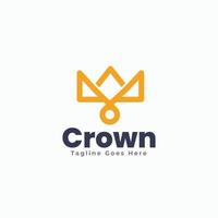 kung och drottning krona logotyp mall vektor