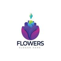 blommor logotyp mall vektor