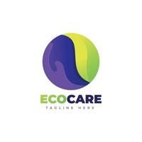 ecocare logotyp mall vektor