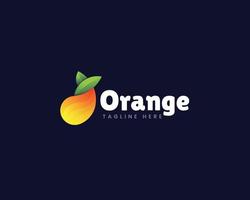 frische orange Logo-Vorlage vektor