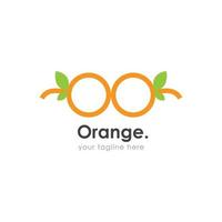 frische orange Logo-Vorlage vektor