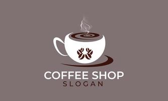 Kaffee-Cap-Logo. Kaffee-Icon-Design. Kaffeebecher-Design. vektor