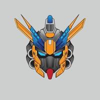 Krieger-Cyborg-Kopf-Roboterritter im Hintergrund der heiligen Geometrie, perfekt für T-Shirt-Design, Aufkleber, Poster, Waren und E-Sport-Logo vektor