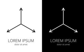 Pfeile isometrischer Raum vektor