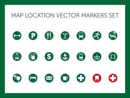 Geo-Tagging-Set mit verschiedenen Vektorzeichen vektor