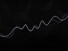 ekonomisk tillväxt diagram på svart vågig bakgrund. affärsbakgrund vektor